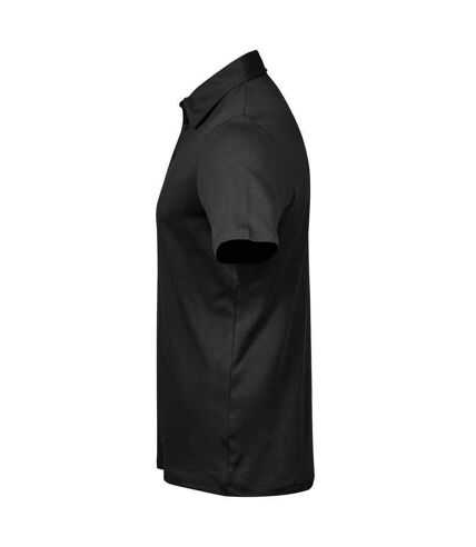 Tee Jays Mens Pima Cotton Interlock Polo Shirt (Black) - UTPC3422
