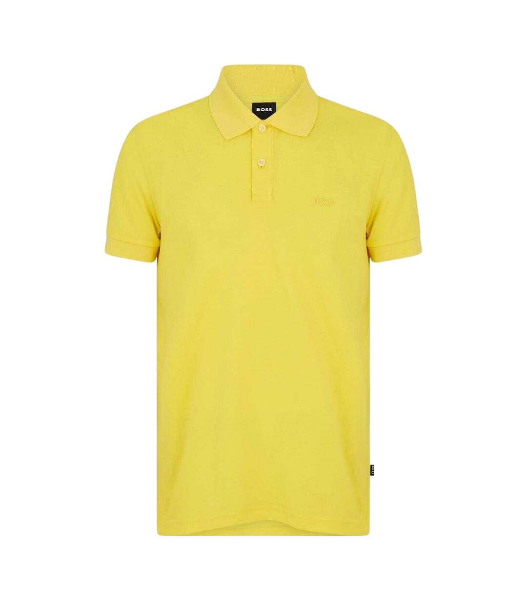 Mens Firenze Cotton Polo Shirt Bright Yellow Boss-1