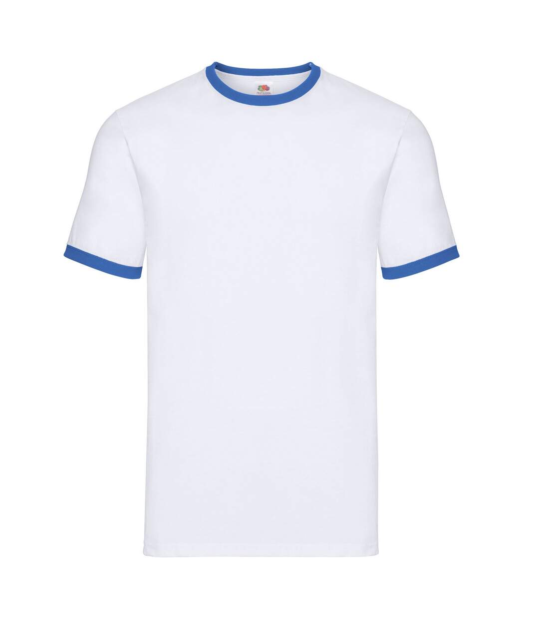 T-shirt adulte blanc / bleu roi Fruit of the Loom-1