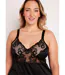 Nuisette maille satinée et dentelle-3