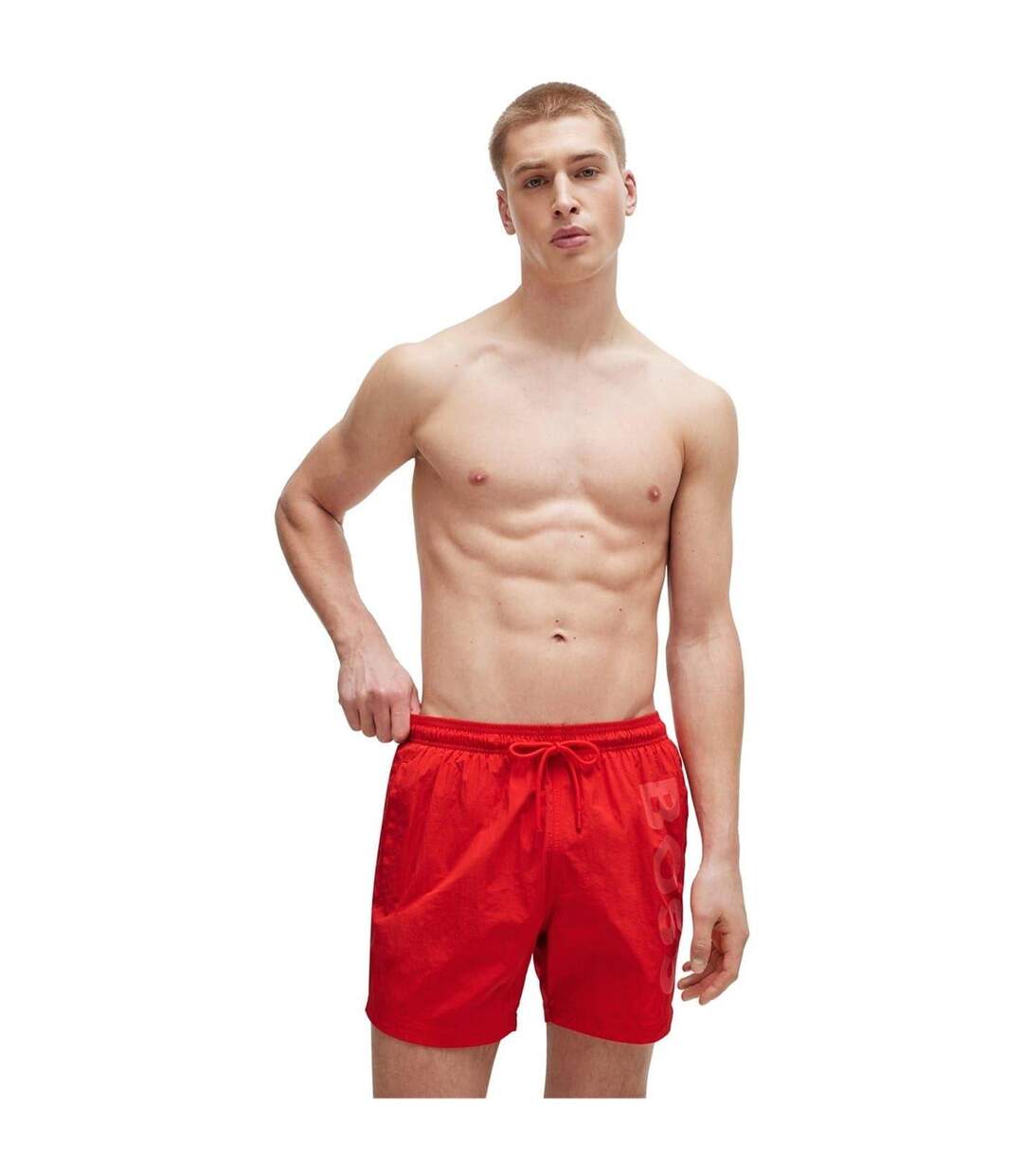 Short De Bain Octopus Homme Rouge Vif Boss-4
