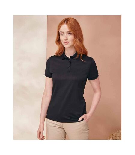 Henbury Womens/Ladies Recycled Polyester Polo Shirt (Black) - UTPC5362