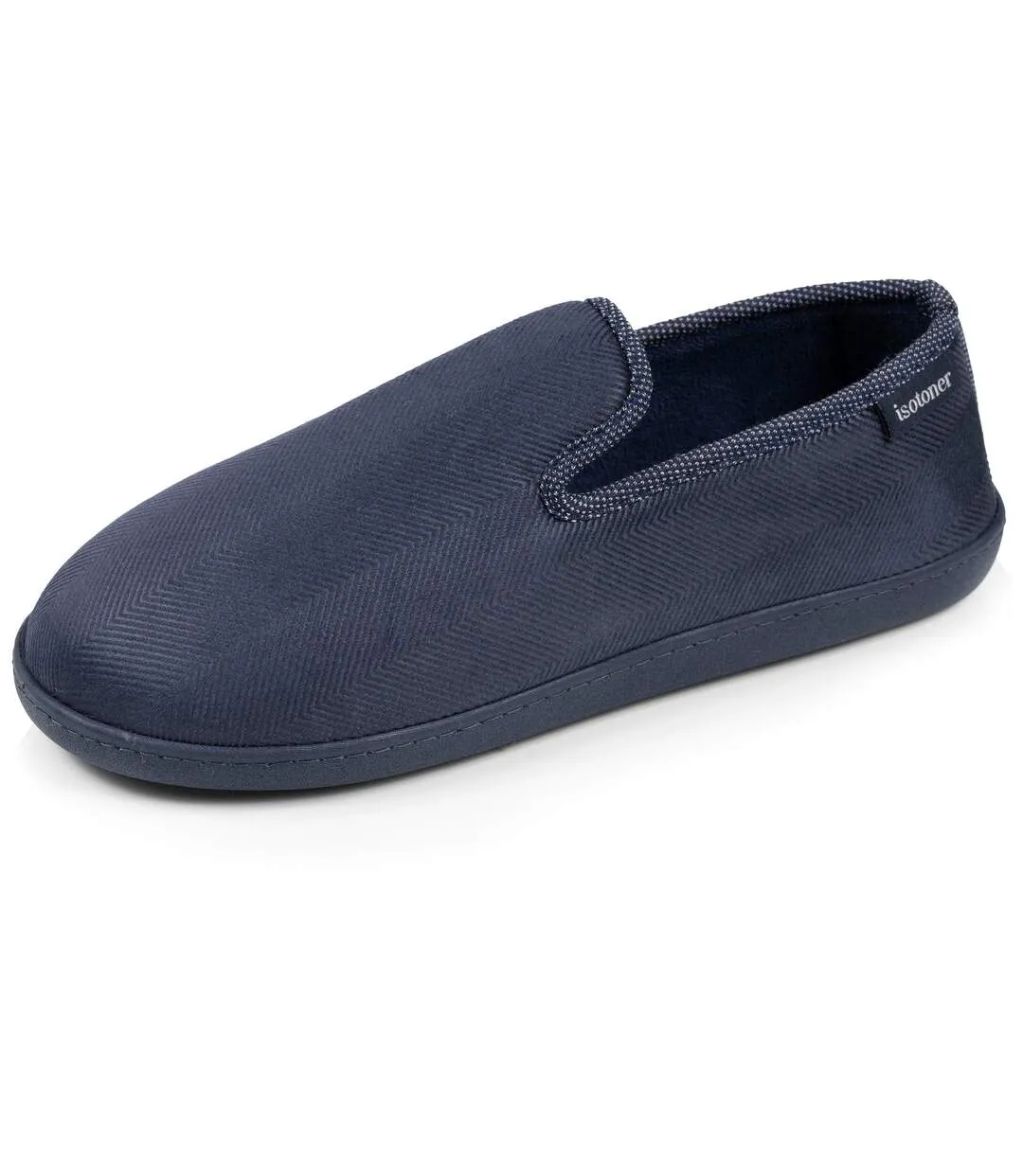 Isotoner Chaussons Charentaises homme velours, semelle ergonomique, mousse à mémoire forme, confort usage quotidien-1