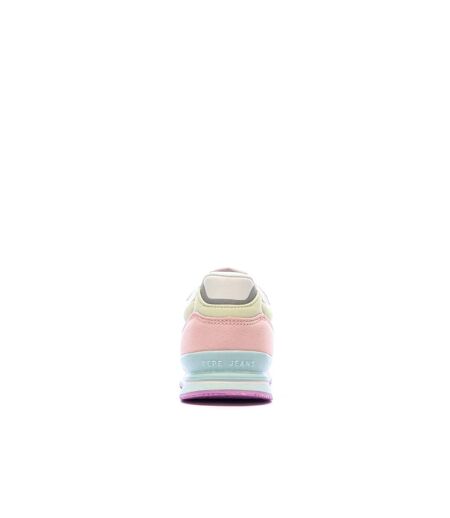 Baskets gris/rose/jaune femme pepe jeans london