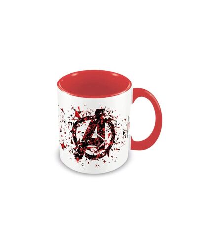 Avengers Shattered Logo Mug (White/Red) (One Size) - UTPM5775