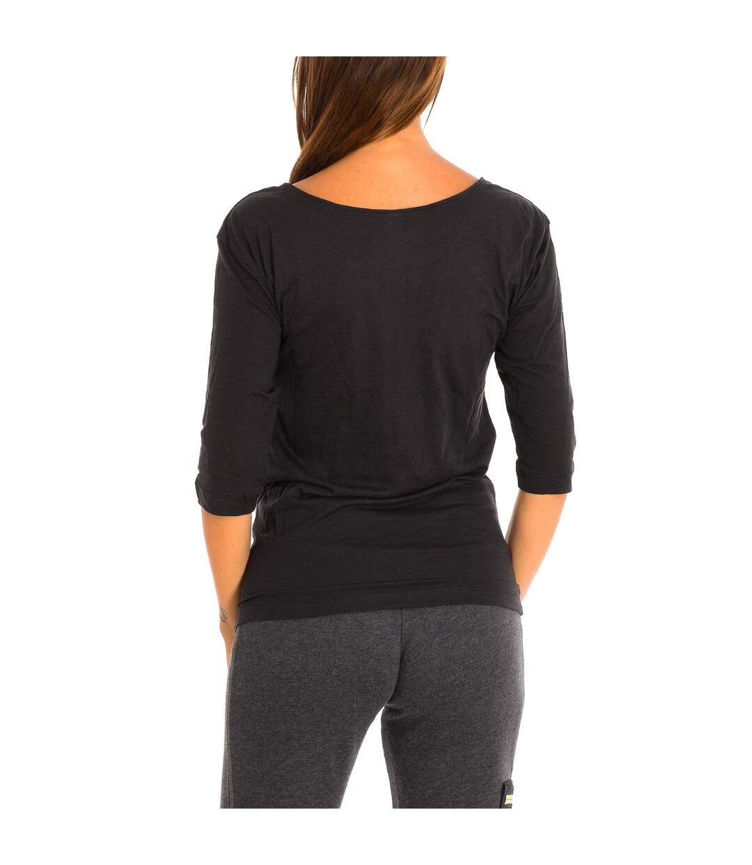 Women's round neck 3/4 sleeve sports T-shirt Z1T00684-3