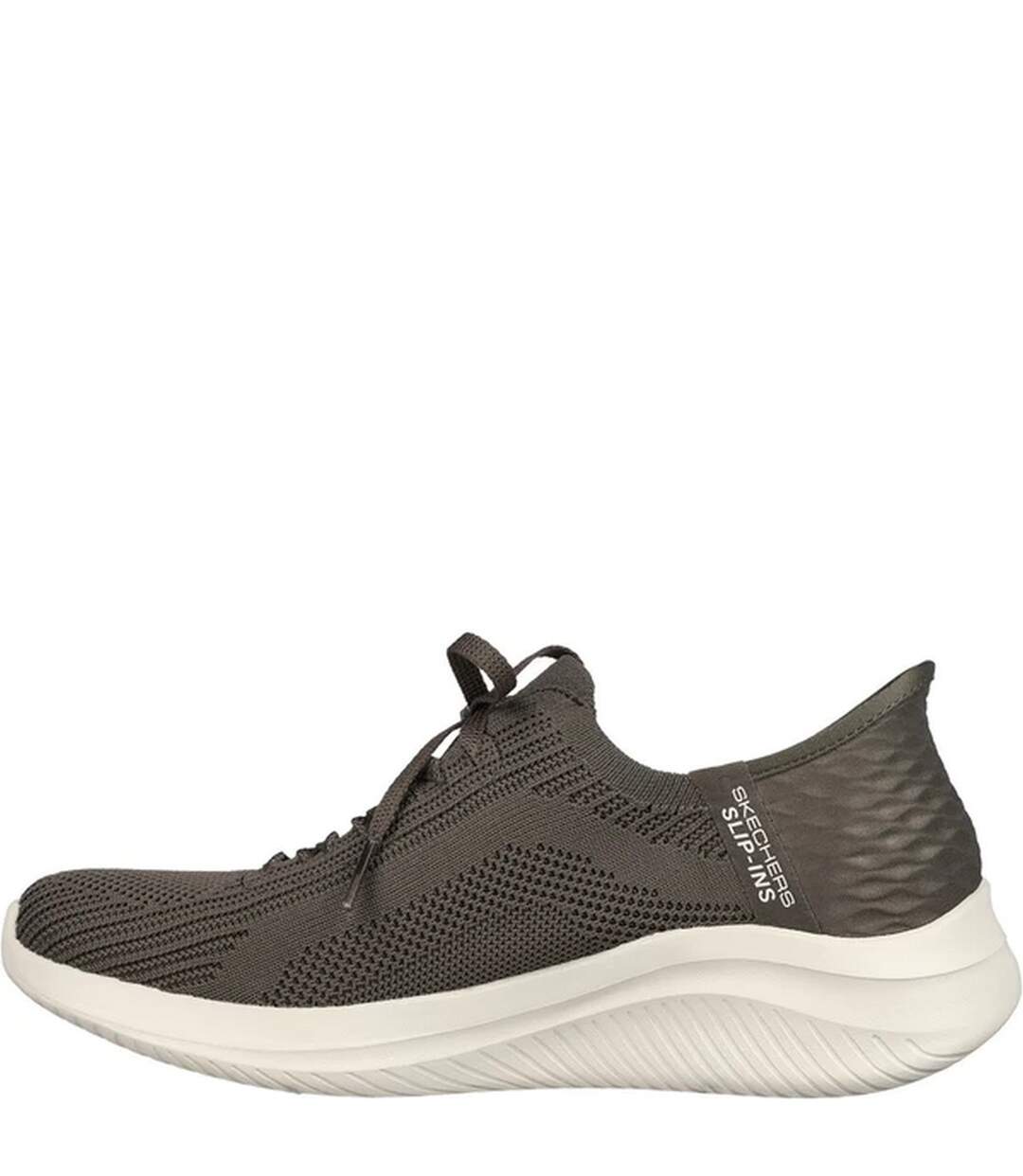 Womens/ladies Ultra Flex 3.0 Brilliant Path Trainers Olive Skechers-2