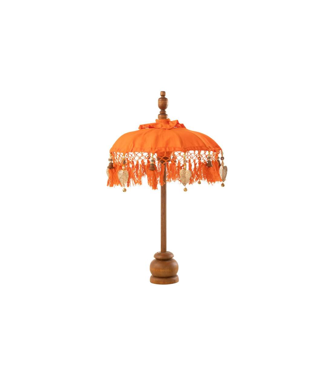 Parasol Déco Avec Pompons Dayu 85cm Orange-1