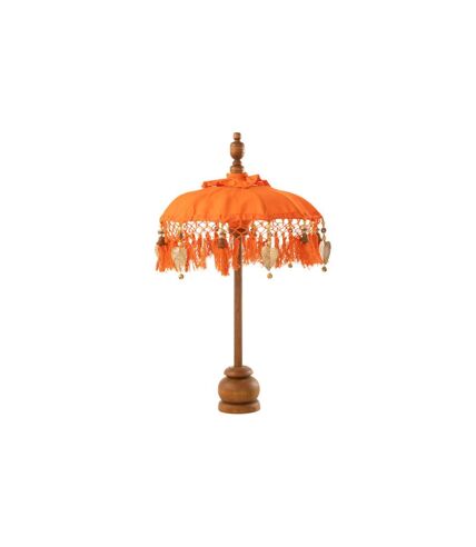 Parasol Déco Avec Pompons Dayu 85cm Orange