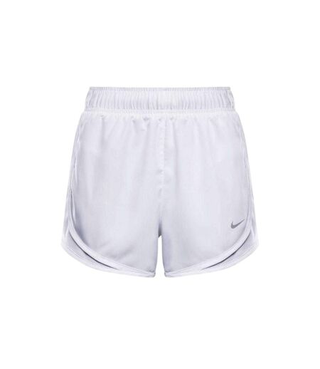 Womens/ladies Tempo Dri-fit Mid Rise Running Shorts White Nike