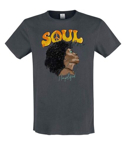 T-shirt soul music adulte charbon Amplified