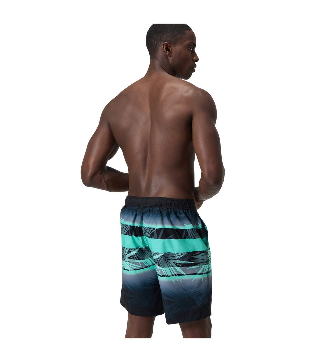 Mens Bondi Board Shorts Black Blue Speedo-3