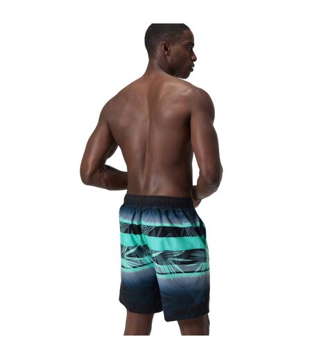 Mens Bondi Board Shorts Black Blue Speedo