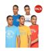 Pack Of 5  Mens Weymouth T-shirt  Multicoloured Crosshatch-1
