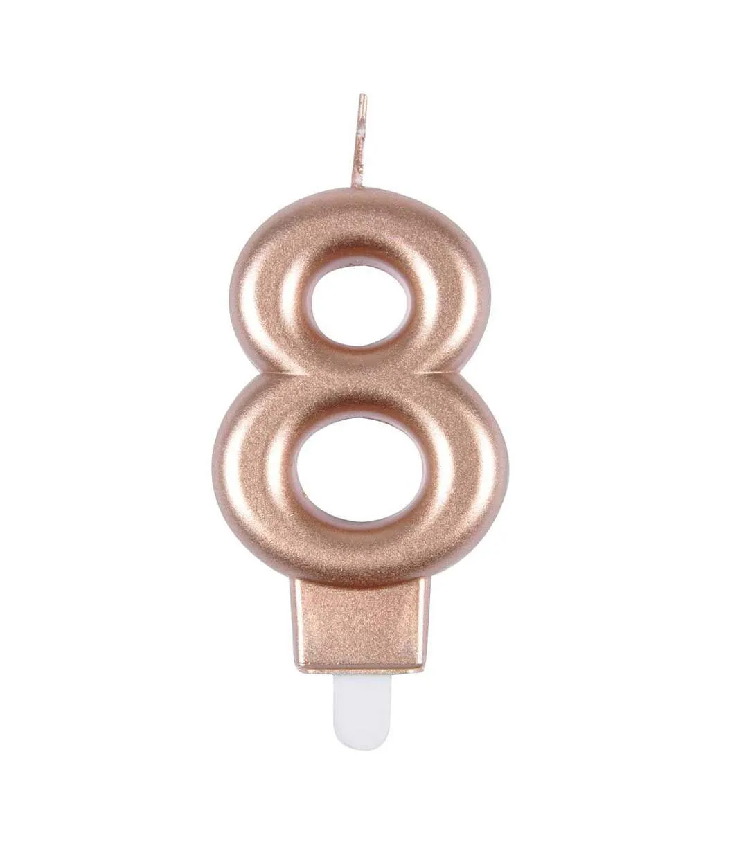 Bougie d'Anniversaire Chiffre 8 7cm Rose Gold-1