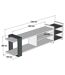 Meuble TV design Zeyna - L. 156 x H. 40 cm - Gris anthracite-5