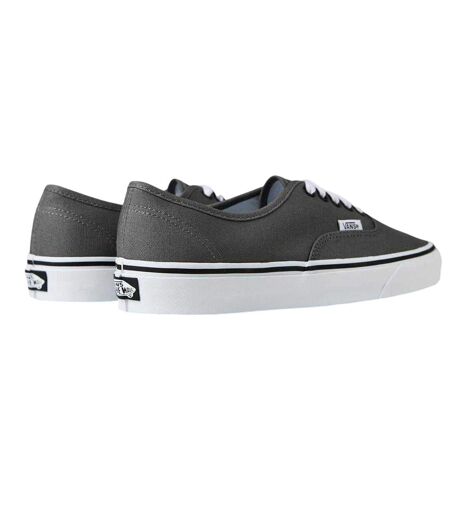 Mens Authentic Classic Canvas Trainers Pewter White Vans