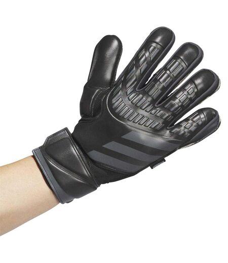 Unisex Adult Predator Match Fingersave Goalkeeper Gloves Black Adidas
