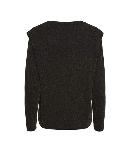 T-Shirt manches longues noir femme pieces nora