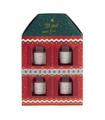 Coffret de 4 bougies parfumées collection MAISON DE NOEL