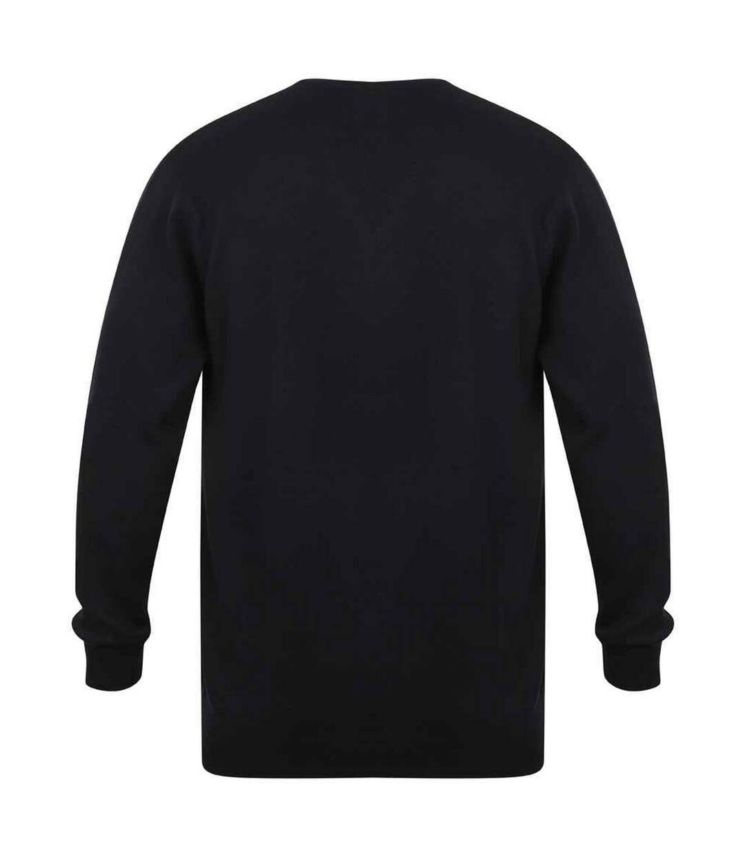 Mens cotton acrylic v neck sweatshirt navy Henbury