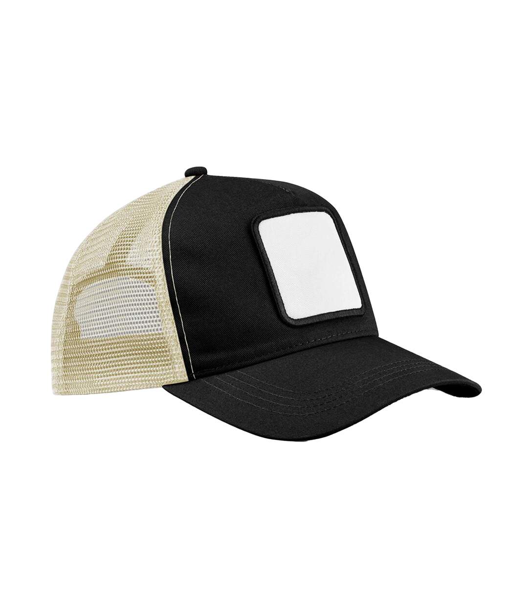 Casquette Trucker Motif/style Écusson Adulte Noir Beige Gris Beechfield-1