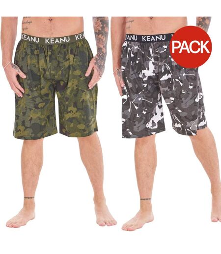Shorts De Détente Motif/style Camouflage Homme Vert Noir Keanu