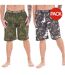 Shorts De Détente Motif/style Camouflage Homme Vert Noir Keanu-2