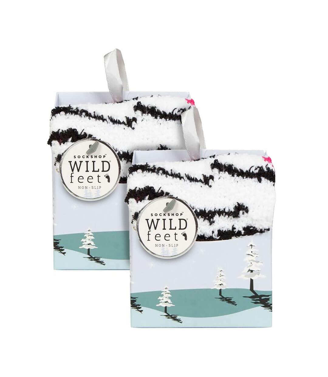 Wildfeet - 2 Paires Femme Chaussettes Lit Chaudes Antidérapantes Hiver-2