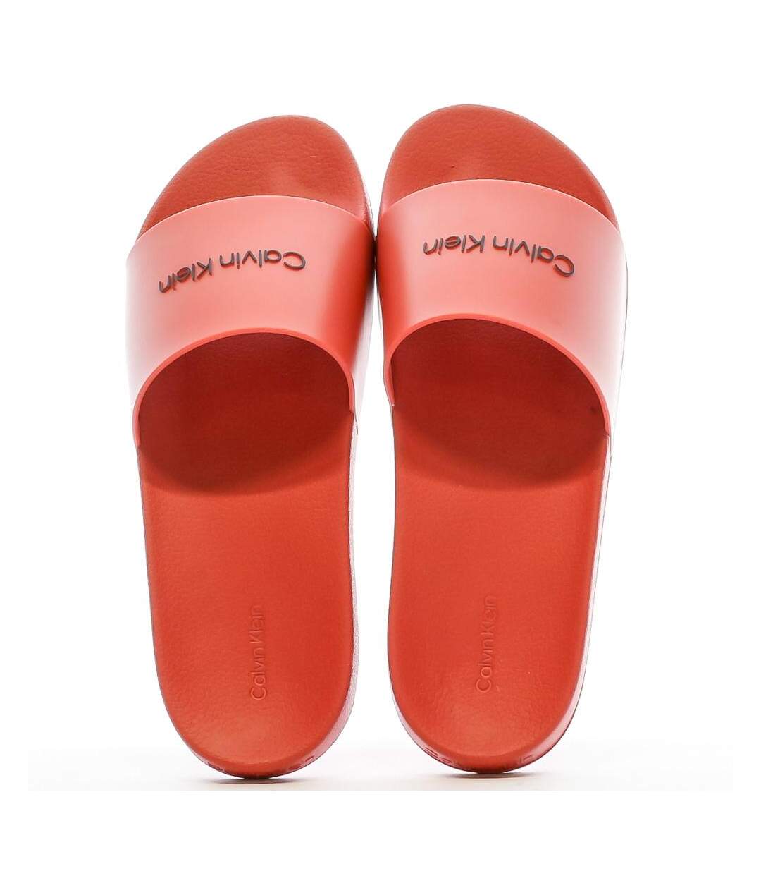 Claquettes Rouges Homme Calvin Klein Jeans Slide Rubber - 41-3