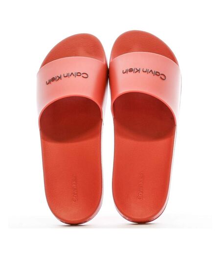 Claquettes Rouges Homme Calvin Klein Jeans Slide Rubber - 41