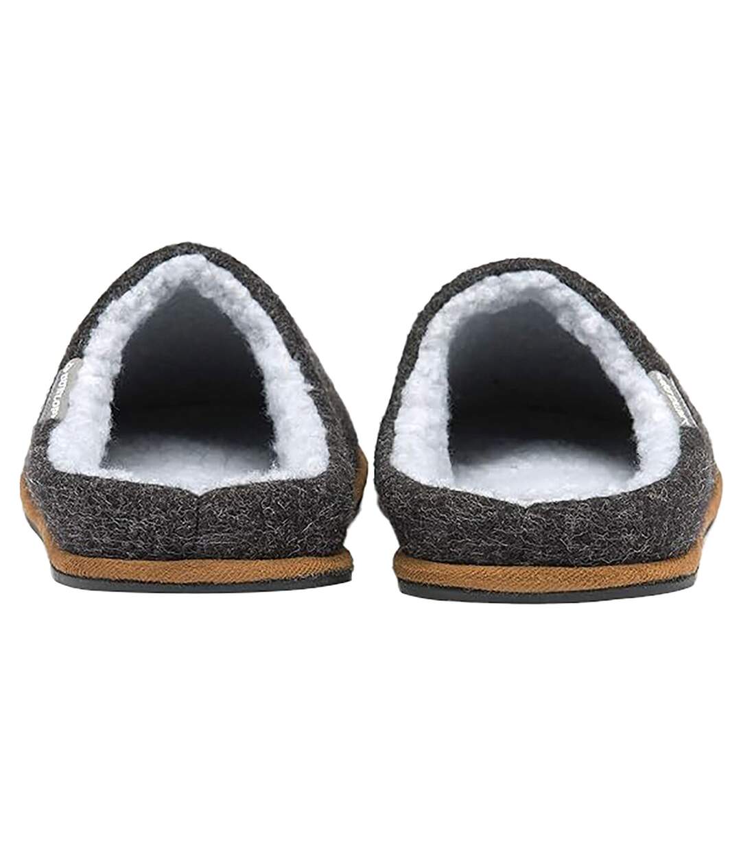 Pantoufles mules doublées en peluche pour hommes avec mousse à mémoire de forme-5