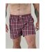 D555 Caleçons Grande Taille Plaid Homme Bleu Marine Rouge Duke-3