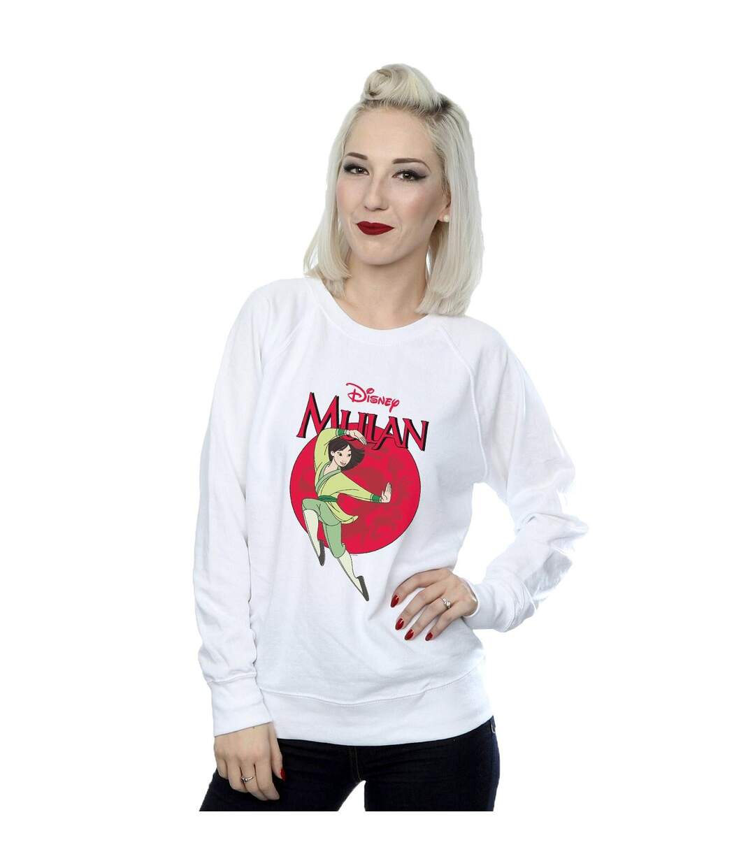 Disney - Sweat MULAN DRAGON CIRCLE - Femme (Blanc) - UTBI13793-2