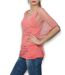 Tunique d'été femme 2 pièces - Top orange lumineux avec superposition stylée et motif tendance-3