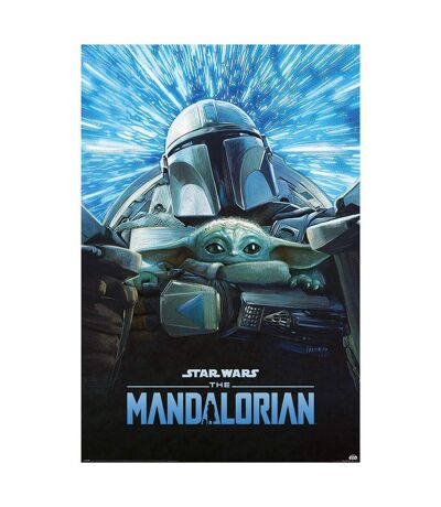 Star Wars: The Mandalorian - Poster LIGHTSPEED (Bleu / Noir) (61 cm x 91,5 cm) - UTPM6166