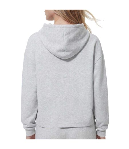 Womens/ladies Chilli Plain Long-sleeved Hoodie Light Grey Pieces