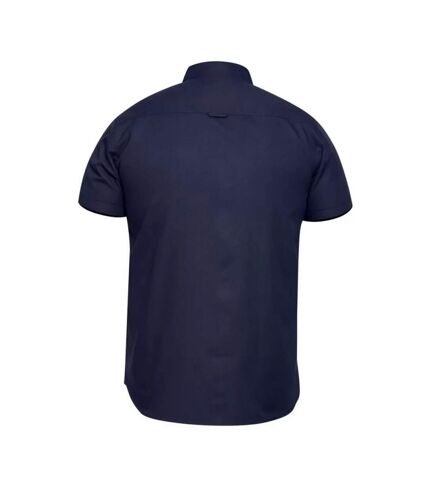 D555 Mens James Oxford Kingsize Short-Sleeved Shirt (Navy)