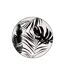 Lot de 6 Assiettes Plates Palme 26cm Noir