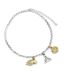 Harry Potter Silver Painted Charm Bracelet (Silver) (One Size) - UTTA11680