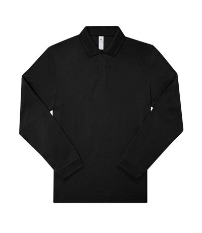 B&C Mens My Long-Sleeved Polo Shirt (Black) - UTRW8972