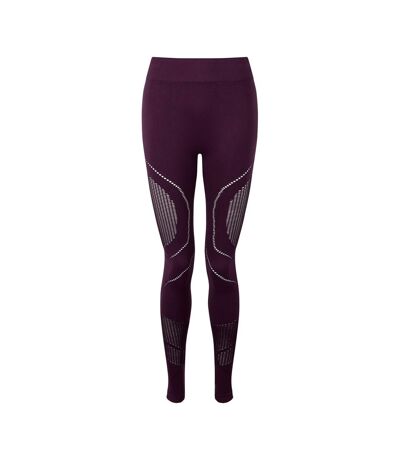 TriDri Womens/Ladies Seamless 3D Fit Multi Sport Reveal Leggings (Mulberry)