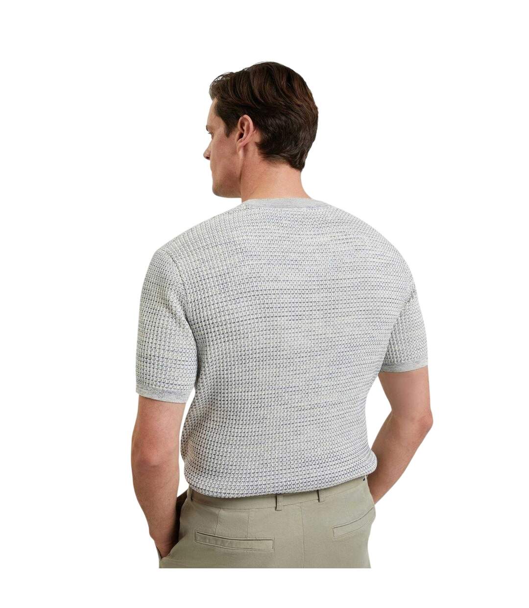 T-shirt Motif/style Texturé Homme Blanc Bleu Ted Baker-3