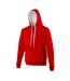 Sweatshirt varsity homme rouge vif/ blanc Awdis