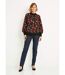 Pull chaud col montant raglan jacquard fleuri-3