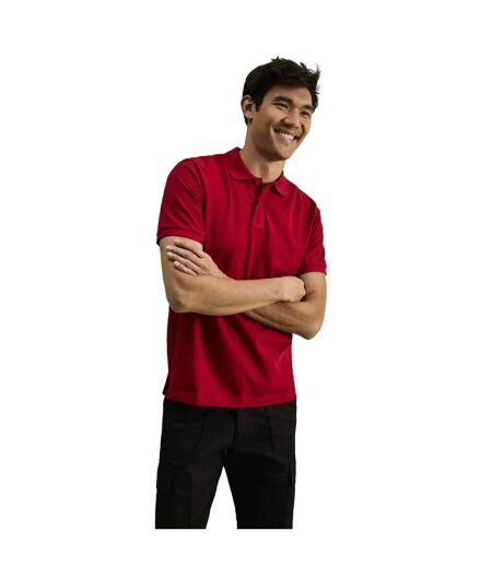 Asquith & Fox Mens Plain Short Sleeve Polo Shirt (Cherry Red)
