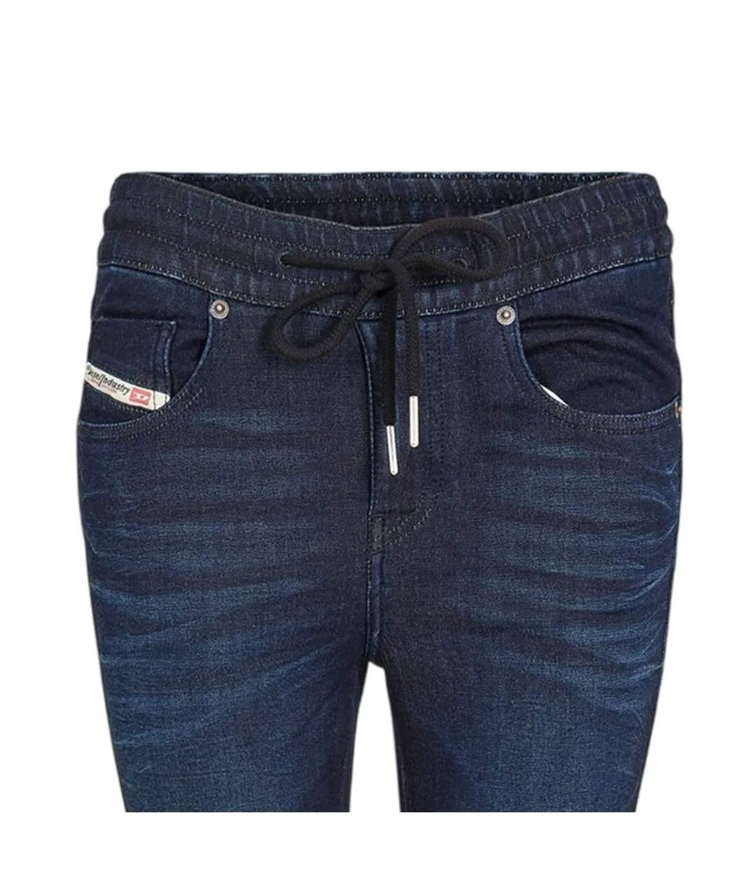 Womens/ladies Washed Denim Tailored Jeans Blue Denim Diesel-3
