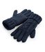 Beechfield Unisex Cable Knit Melange Gloves (Navy) - UTRW7296-1