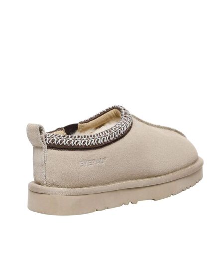 Womens/ladies Wigeon Cow Suede Slippers Sand EverAu