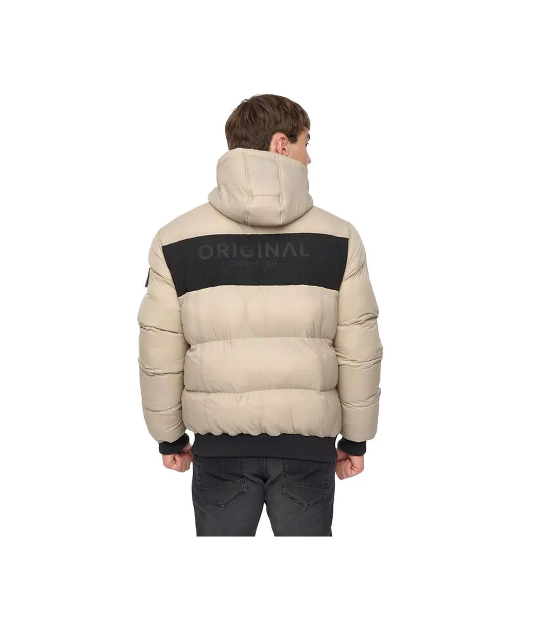Mens Staylike Jacket Stone Crosshatch-3
